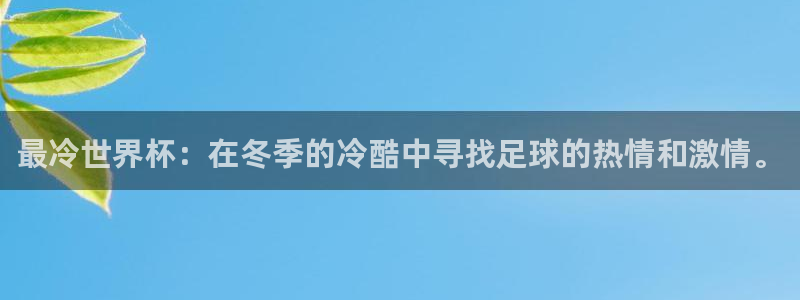 世界杯欧洲区预选赛：最冷世界杯：在冬季的冷酷中寻找足球的热情和激情。
